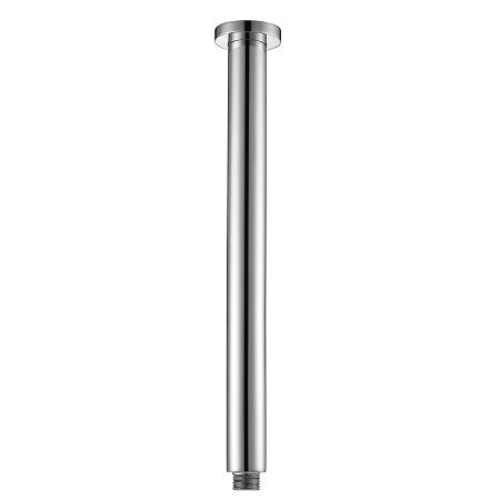 Round Vertical Shower Arm Chrome 600mm