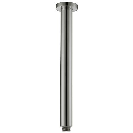 Round Vertical Shower Arm Brushed Nickel 300mm