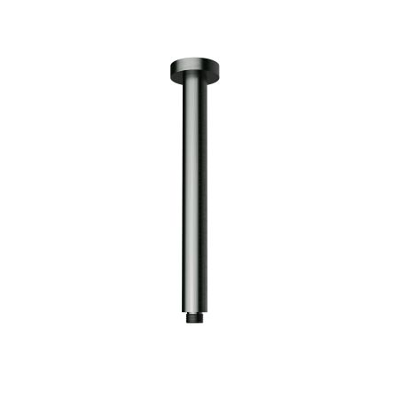 Round Vertical Shower Arm Gun Metal 300mm