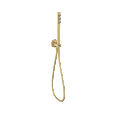 Tube Hand Shower On Wall Outlet Bracket Brushed Gold