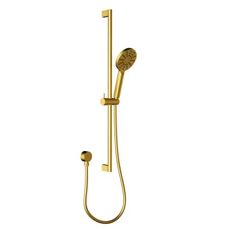 Cora Round Sliding Shower Set Brushed Gold