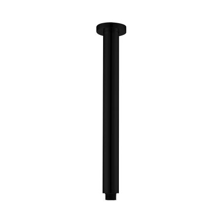 Round Vertical Shower Arm Matte Black 300mm