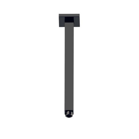 Square Vertical Shower Arm Matte Black 300mm