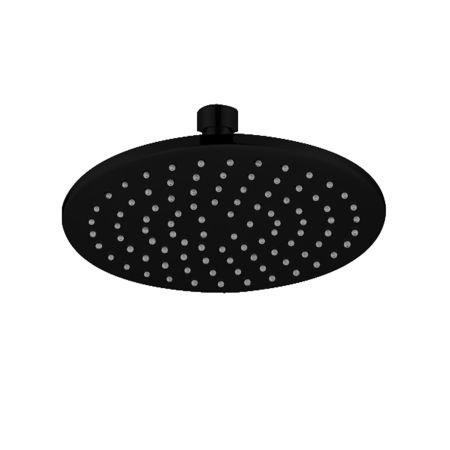 Cora Round Brass Shower Head Black 200 mm