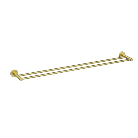 Otus Slimline Double Towel Rail 900mm Brushed Gold