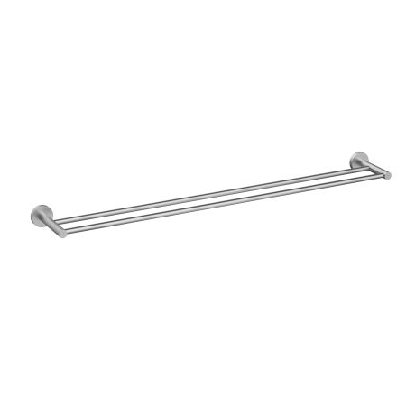 Otus Slimline Double Towel Rail 900mm Brushed Stainless Steel