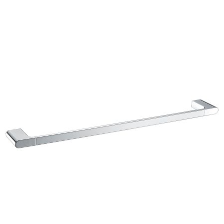 Cora Round Cornered Rectangle Single Towel Rail 300mm  Chrome