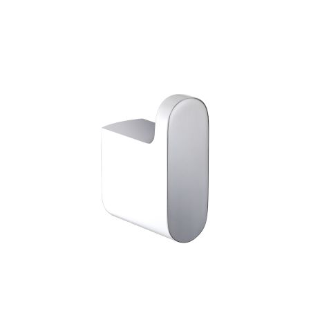 Cora Robe Hook Chrome&White 