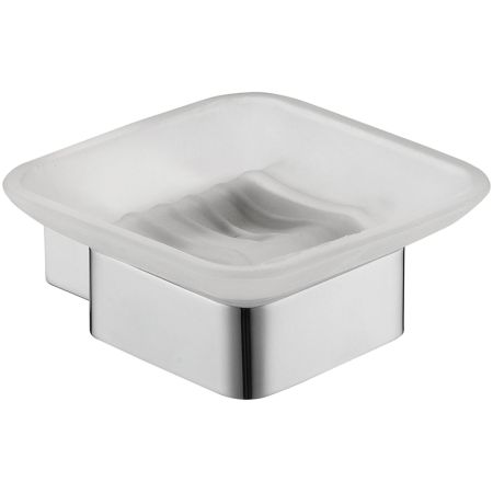 Rosa Glass Soap Dish Chrome