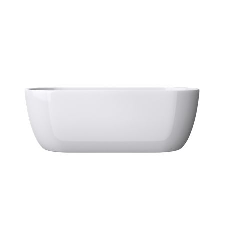 1700mm Freestanding Bathtub Oval Gloss White Acrylic No Overflow
