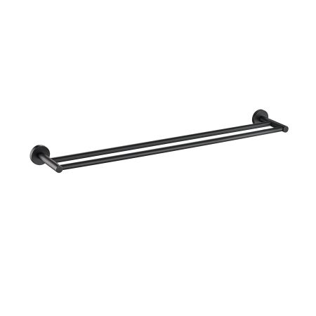 Otus Round Double Towel Rail 600mm Matt Black
