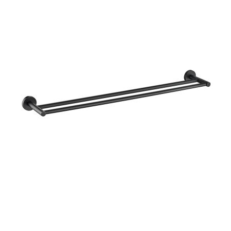 Otus Round Double Towel Rail 750mm Matt Black