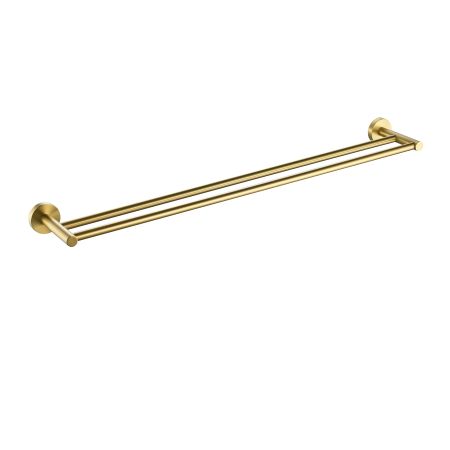 Otus Round Double Towel Rail 750mm Brushed Gold