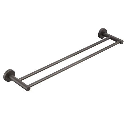 Otus Round Double Towel Rail 750mm Gunmetal