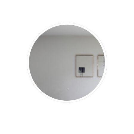 800mm Illuminated Round Bathroom LED Mirror With Touchless Switch 3 Color Lighting