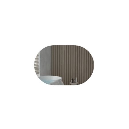 900mm Oval Shape Matte White Finish Bathroom Mirror Cabinet Shaving Storage