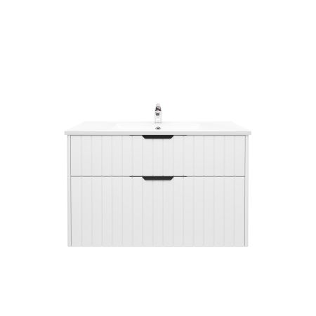 900mm Aria Matte White 2 PAC MDF 2 Drawers Wall Hung Bathroom Vanity With Handle