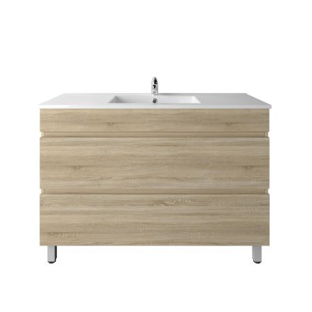 1200mm Freestanding With Legs Bathroom Vanity White Oak Wood Grain High density MDF board with 2 PAC finish