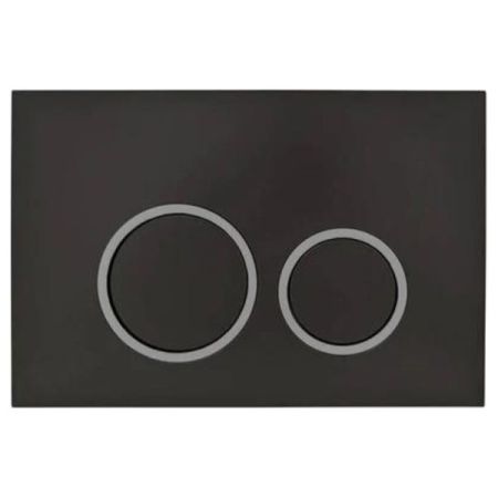 Access Plate - Round Button Black