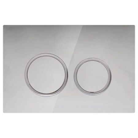Access Plate - Round Button Chrome