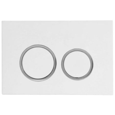 Access Plate - Round Button White