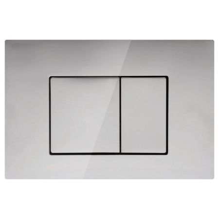 Access Plate - Square Button Chrome