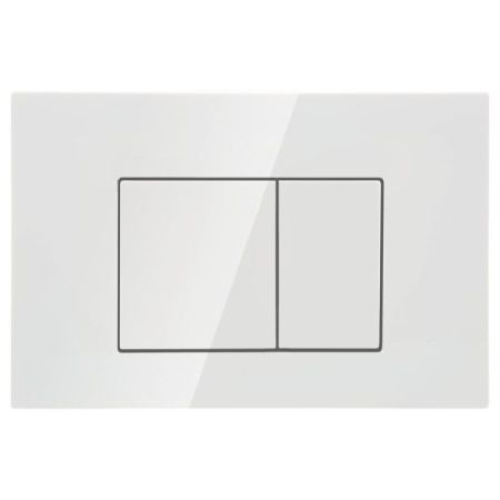 Access Plate - Square Button White