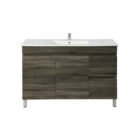 1200MM Dark Grey MDF Bathroom Vanity Right Drawers Free Standing Cabinet Only