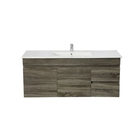 1200MM Dark Grey MDF Bathroom Vanity Right Drawers Wall Hung Cabinet Only