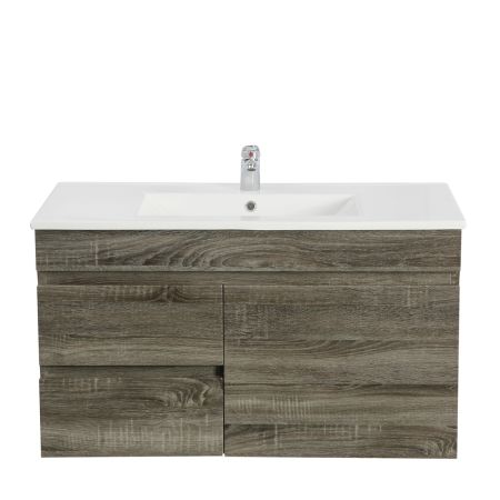 750MM Dark grey MDF Bathroom Vanity Left Drawers Wall Hung Cabinet Only