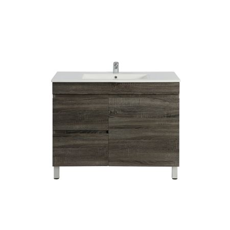 900MM Dark Grey MDF Bathroom Vanity Left Drawers Free Standing Cabinet Only