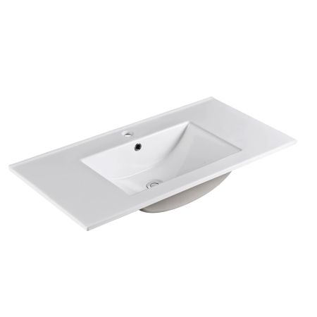 750x360mm Nana Slim Gloss White Thin Edge Ceramic Top