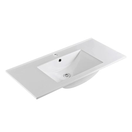 900x460mm Nana Gloss White Thin Edge Ceramic Top