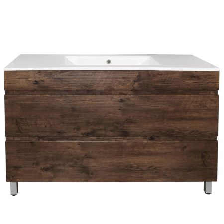 1200mm Freestanding With Legs Bathroom Vanity Dark Oak Wood Grain High density MDF board with 2 PAC finish