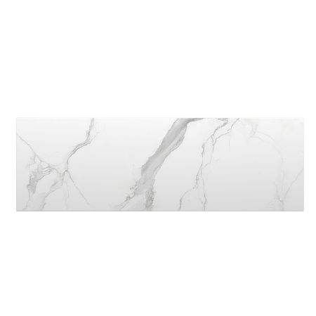 1202x390x15mm White Marble Look Sintered Stone Top Matte Finish Benchtop