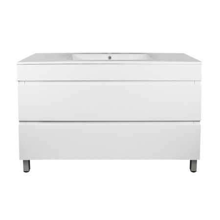 1200mm Freestanding With Legs Bathroom Vanity Matte White Finish High density Cabinet Only with 2 PAC finish