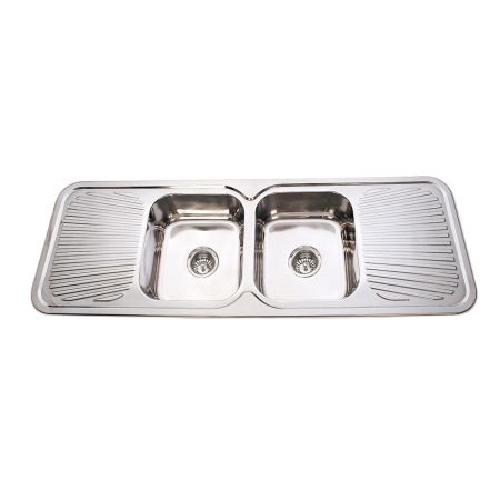 Cora Double Bowl & Double Drainer Kitchen Sink 1500 x 500mm
