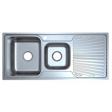 Otus 1 & 1/2 Bowl & Drainer Kitchen Sink 1080 x 480mm Left Hand Bowl