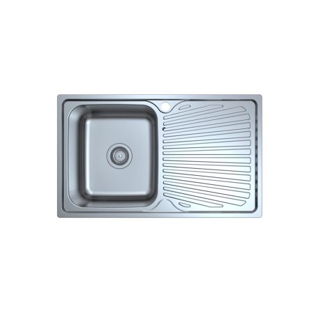 Otus Single Bowl & Drainer Kitchen Sink 800 x 480mm Left Hand Bowl