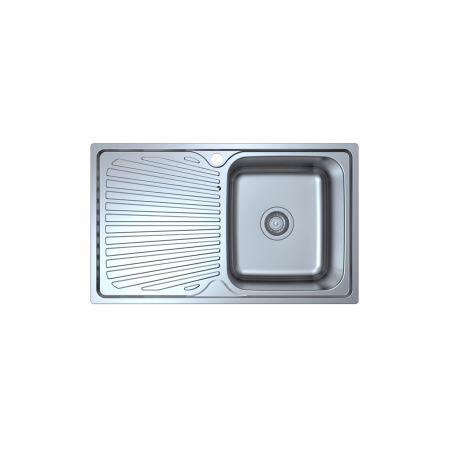 Otus Single Bowl & Drainer Kitchen Sink 800 x 480mm Right Hand Bowl