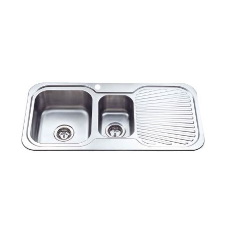 Cora 1 & 1/2 Bowl & Single Drainer Kitchen Sink 980 x 480mm Left Hand Bowl