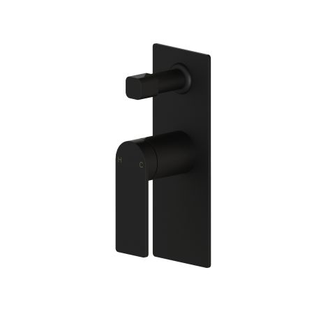 Ruki Wall Mixer with Diverter Matt Black