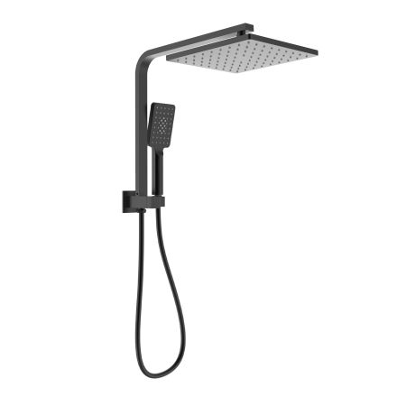 New Sando Square Mini Multi-function Shower Set Matte Black, 250mm Plastic Shower Head
