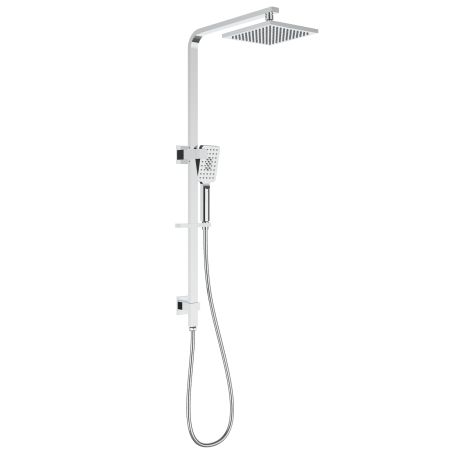 New Eden Square Multi-function Shower Set Chrome, 250mm Plastic Shower Head