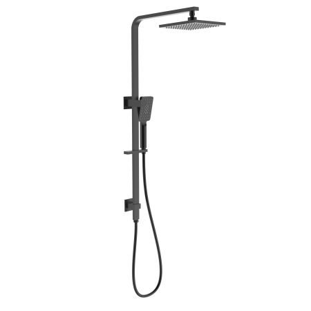 New Eden Square Multi-function Shower Set Matte Black, 250mm Plastic Shower Head