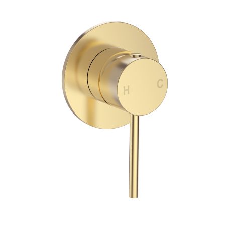 Otus Slimline SS Wall Mixer Trim Kits in Brushed Gold