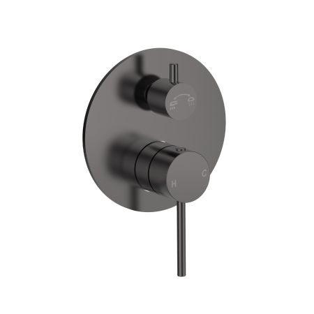 Otus Slimline SS Wall Diverter Mixer Trim Kits Gun Metal 