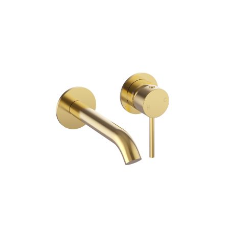 Otus Slimline SS Wall Basin Mixer Separate Back Plate Trim Kits Brushed Gold