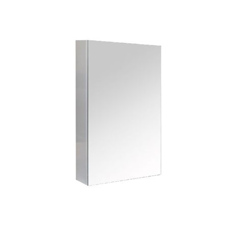 450mm Bathroom Mirror Cabinet Wall Hung PVC Pencil Edge Gloss White Shaving Storage Cabinet