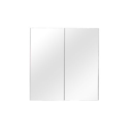 600mm Bathroom Mirror Cabinet Wall Hung PVC Pencil Edge Gloss White Shaving Storage Cabinet